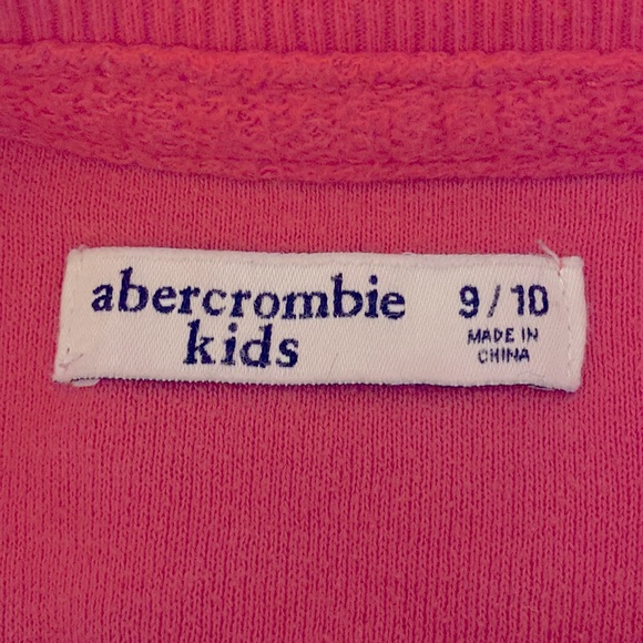Abercrombie kids pink crew neck sequin lettering - Picture 3 of 3
